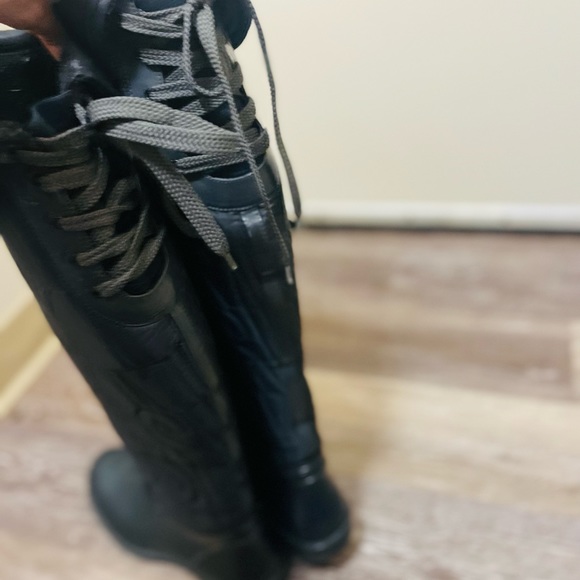 Miss sixty Knee high rain boots Size 8 1/2 Black - Picture 5 of 6